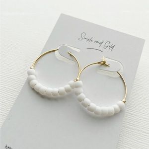 Beaded Hoop Earrings